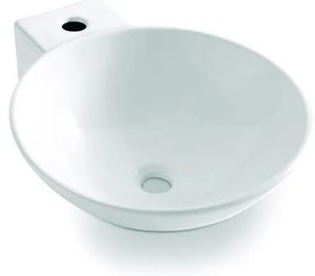 Bathco 0028 - Umývadlo na dosku BAYONA 42x50,5 cm porcelán/biela