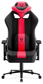 Látkové herné kreslo Diablo X-Player 2.0 King Size, karmínovo-antracitové
