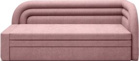 Ružová ženilková rozkladacia/s úložným priestorom pohovka pravý roh 223 cm Fabillo – ELTAP