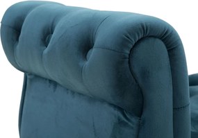Lavica Paris 120 cm zamat tyrkysová/zlatá