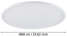 Eglo 900759 - LED Stmievateľné stropné svietidlo SARSINA-Z 41W/230V pr. 60 cm biela