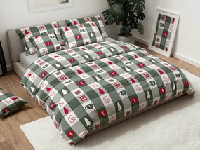 Bavlnené obliečky CHRISTMAS SOCKS zelené Rozmer obliečky: 70 x 90 cm | 140 x 220 cm