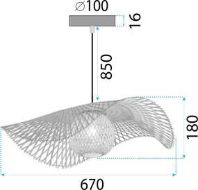 Toolight Toolight, stropné svietidlo 1xE27 APP1548-1CP, hnedá-čierna, OSW-05100