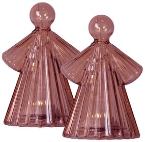 Vínovočervené svetelné dekorácie v súprave 2 ks ø 6,5 cm Alberte – Sirius