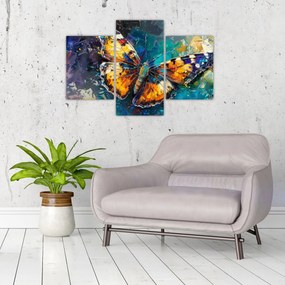 Obraz - Motýľ, olejomaľba (90x60 cm)