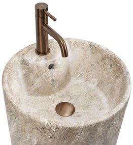 Rea Blanka Savana Matt, voľne stojace umývadlo 40x40x85 cm, imitácia kameňa, REA-U3615