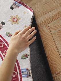 Villeroy & Boch, Kusový koberec Villeroy & Boch Toy's delight 106274 Cream, Red kruh, 160x160 (priemer) kruh, červená, obývacia izba