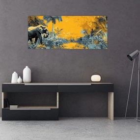 Obraz - Slon v prírode (120x50 cm)