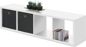 Regál Max, 4x1 priehradky, biely