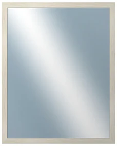 DANTIK - Zrkadlo v rámu, rozmer s rámom 40x50 cm z lišty KASETTE biela prederaná (2756)