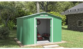 Plechový záhradný domček Rojaplast Archer D 267 x 245 cm zelený