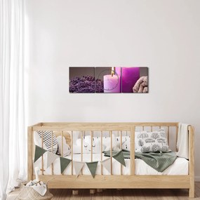 Obraz spa vecí (s hodinami) (90x30 cm)