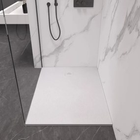 Erga Hyper, SMC sprchová vanička 100x90x2,6 cm + sifón, biela matná, ERG-V06-SMC-9010S-WH
