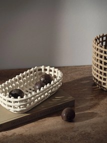 Ferm Living Keramický kôš Oval Off White