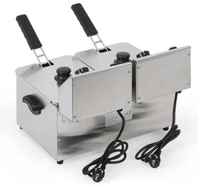Profesionálna elektrická fritéza 2× 4 l, 2× 2000 W