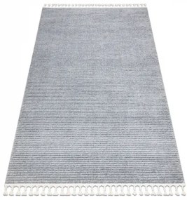 Koberec SEVILLA PC00B pruhy šedá - strapce, Berber, Maroko, Shaggy Veľkosť: 160x220 cm