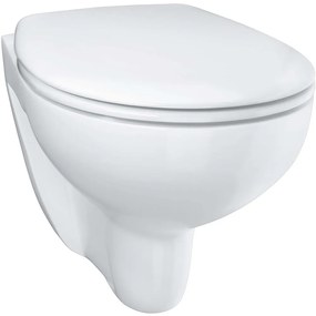 GROHE Bau Ceramic závesné WC Rimless s hlbokým splachovaním, 368 x 531 mm, alpská biela + SoftClose sedátko s poklopom, 39351000