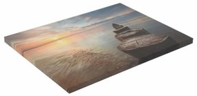 Nástenná maľba Cesta v mori, LED s časovačom, 30 x 40 cm