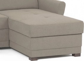 Rohová sedacia súprava Harris, hnedo-béžová taupe látka, pravý roh