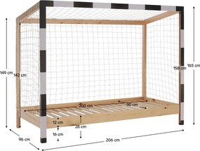 Detská posteľ 90 cm Facilmente (prírodná + biela + čierna) (s roštom). Vlastná spoľahlivá doprava až k Vám domov. 1116345