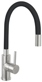 Novaservis - Drezová batéria s flexibilným ramienkom nerez/matná čierna