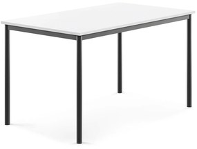 Stôl BORÅS, 1400x800x760 mm, laminát - biela, antracit