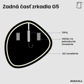Atypické zrkadlo s LED osvetlením G5