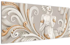 Obraz bohyne v ornamentálnom pozadí (120x50 cm)