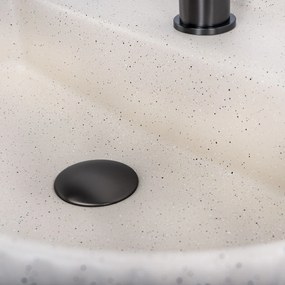 Keramické umývadlo na dosku REA Marcela 50x35,5 béžová mat