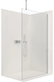 CERANO - Sprchová zástena Walk-in Onyx Top L/P - guľatá vzpera - chróm, transparentné sklo - 160x200 cm, CER-CER-8050BD1703