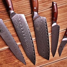 nůž Paring 3" (70mm) Dellinger Rose-Wood Damascus
