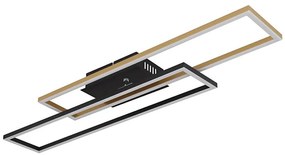 Globo 67208-30G -LED Stropné svietidlo DAKARI 30W/230V 3000K 60x80 cm čierna/zlatá