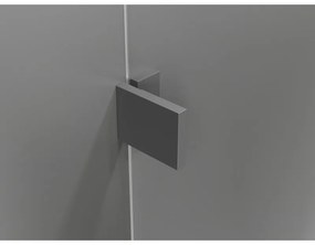 Mexen Lunar-B L výklopný sprchový kút ľavý 80 x 80 cm, číre sklo, grafitová, 832L-080-080-95-00-L