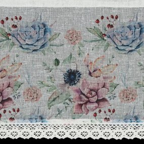 ZÁCLONA DORA NA PÁSKE 150X30 CM RUŽOVÁ