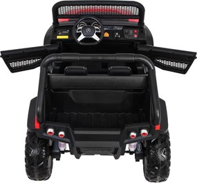 Ramiz Mercedes Benz Unimog pre deti Červený + 4x4 + diaľkové ovládanie + nosič batožiny + pomalý štart + MP3 LED