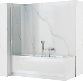 Jednodielna vaňová zástena REA LAGOS 70 cm, chróm/transparent