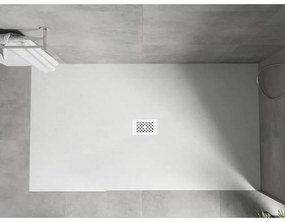 Mexen Hugo, obdĺžniková sprchová vanička SMC 180 x 100 cm, biela, biela krytka, 42101018-W