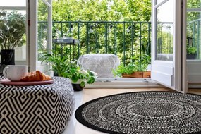 Koberec kruh SIZAL FLAT 48834690 čierny