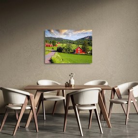 Sklenený obraz vidieka (70x50 cm)