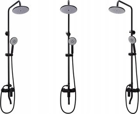 Sprchová súprava Rea VERSO s výtokom do vane - čierna