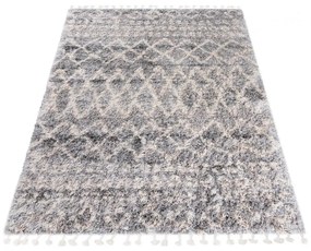 Kusový koberec shaggy Apache svetlo sivý 60x100cm