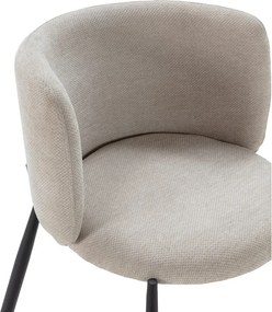 Béžové čalúnené jedálenské kreslá v súprave 2 ks Ginny – MOME