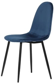 Autronic BONTEC Jedálenská stolička, modrá, zamatová látka, CT-971 BLUE4 Farba: Šedá