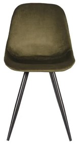 Khaki zamatové jedálenské stoličky v súprave 2 ks Capri – LABEL51