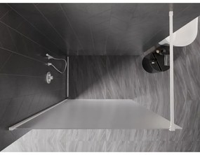 Mexen Kioto-X, sprchová zástena 120 x 200 cm, 10mm sklo námraza, biely profil, 800-120-101-20-30-X