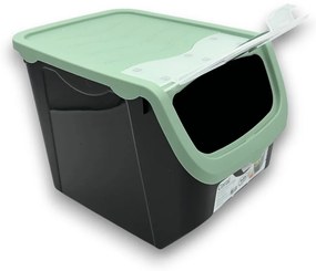 Úložný box na cibuľu a zemiaky, čierny a mätový (12 l)