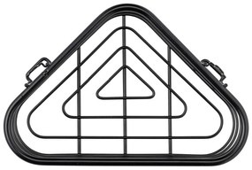 Čierna rohová sprchová polica Wenko Trestina, 25 x 11 cm