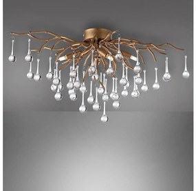 Paul Neuhaus 8090-11 - Prisadený luster ICICLE 4xG9/40W/230V 30x60 cm mosadz