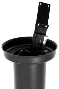 Moderná vonkajšia stĺpová lampa tmavosivá s opálom 110 cm IP44 - Rox