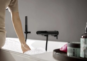 Hansgrohe Finoris, nástenná vaňová batéria, čierna matná, HAN-76420670